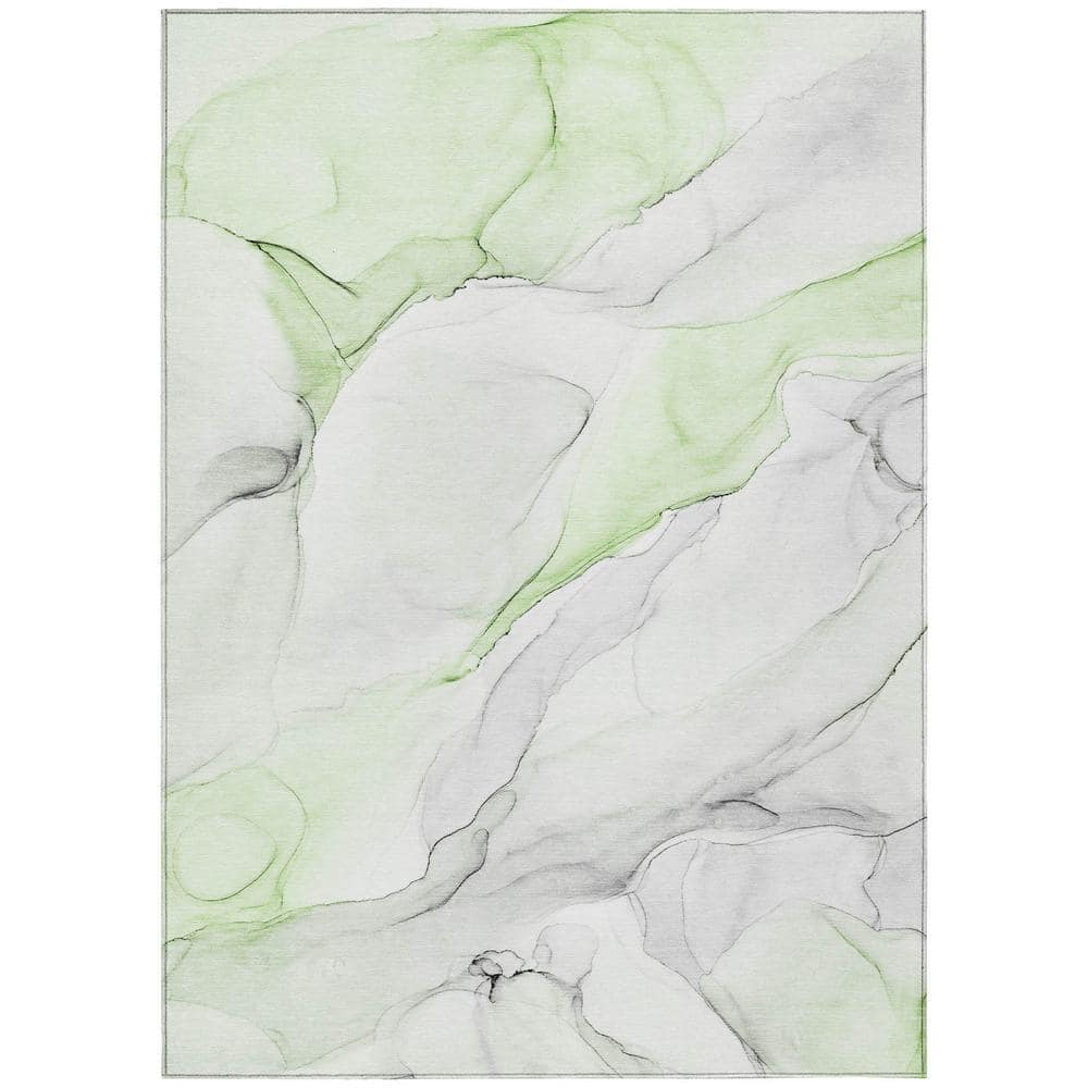 Chantille ACN515 Green 10 ft. x 14 ft. Machine Washable Indoor/Outdoor Geom