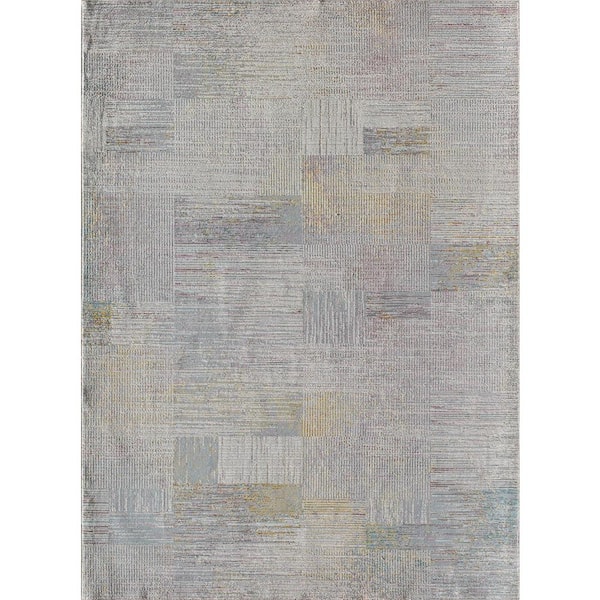 CosmoLiving by Cosmopolitan Malina Revere Pewter 2 ft. X 4 ft. Area Rug