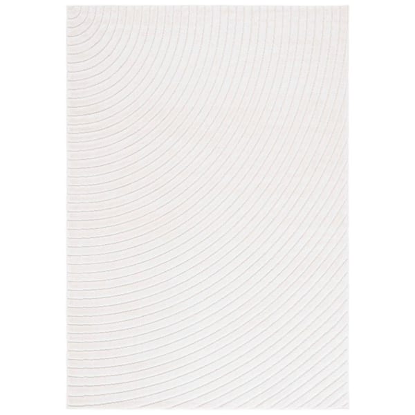 SAFAVIEH Selena 4 ft. x 6 ft. Ivory Solid Wave Area Rug
