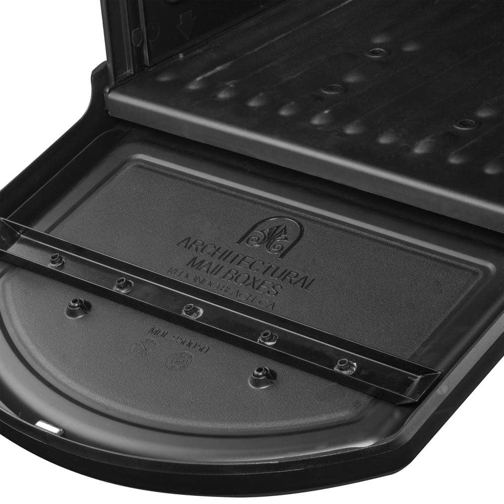 Extra Large Black Plastic Post Mount Mailbox
