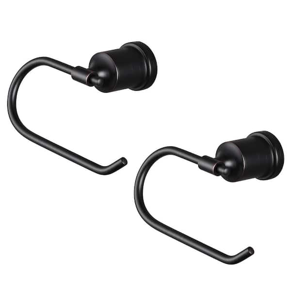 Wall-Mount Single Post Toilet Paper Holder with 2-Pieces in Oil Rubbed Bronze