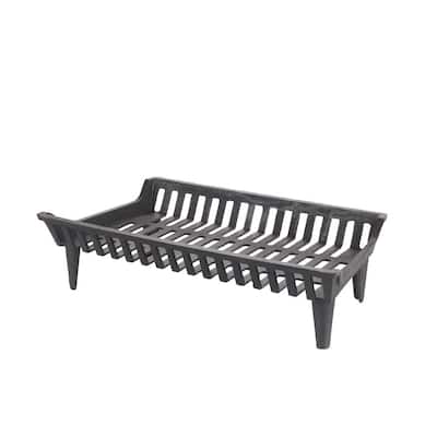 27 in. Cast Iron Heavy-Duty Fireplace Grate with 4 in. Clearance
