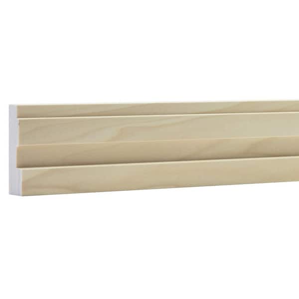 .75 in. D x 2.5 in. W x 92 in. L Unfinished Poplar Wood Beckett Chair Rail Moulding