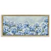 Stupell Industries Blue Hydrangea Meadow by Yvette St. Amant Gold Floater Frame Nature Graphic Art Print 11 in. x 25 in. bo-926_ffg_10x24