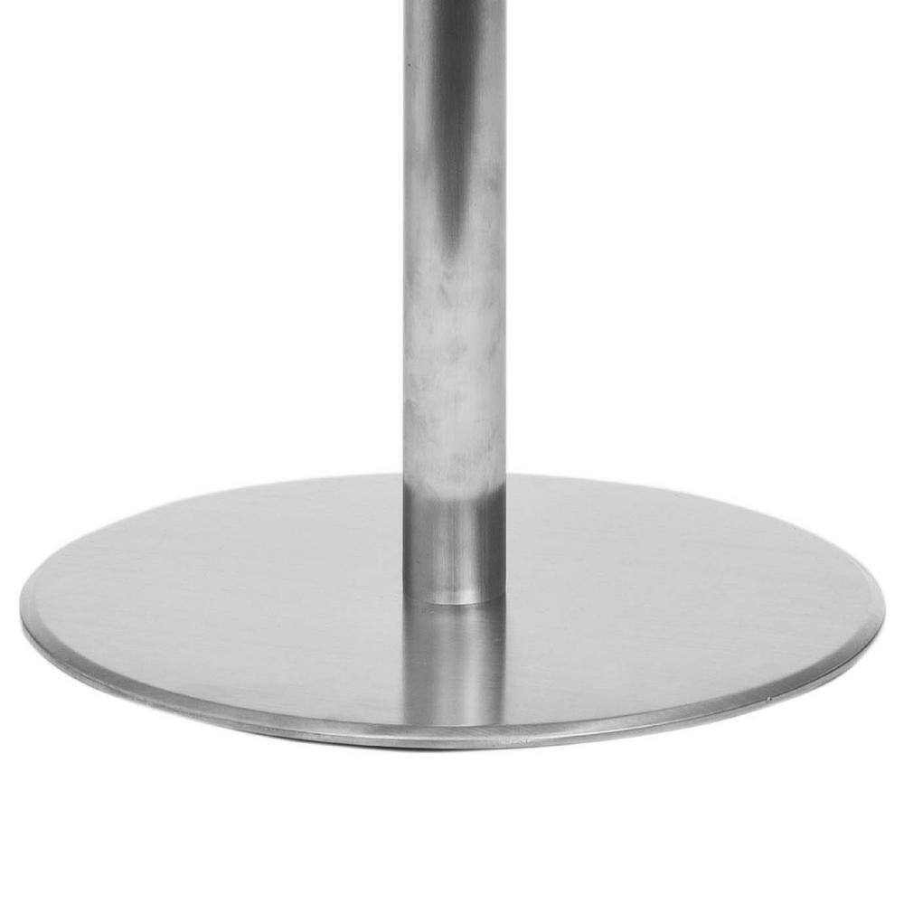 Black Adjustable Swivel Bar Stool with Stainless Steel Base