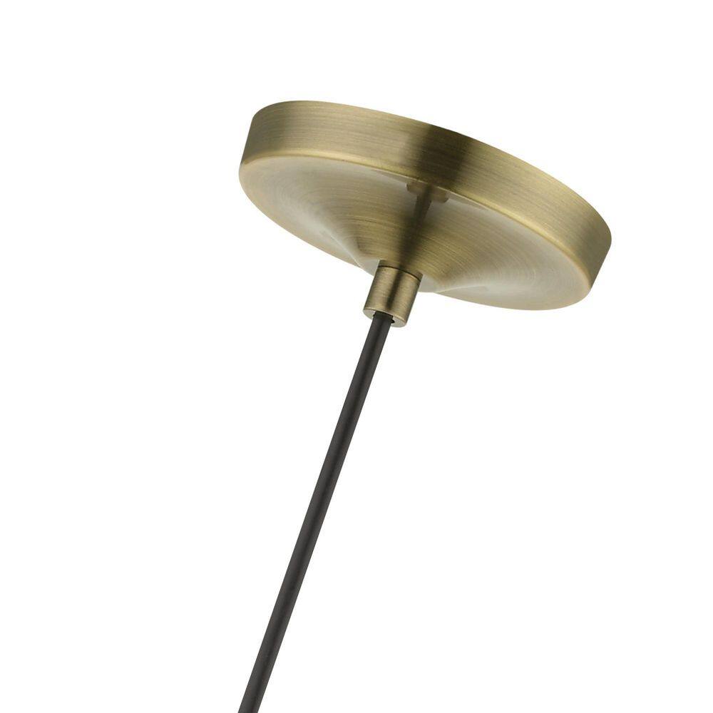 Avery Mini Pendant in Antique Brass with Clear Glass