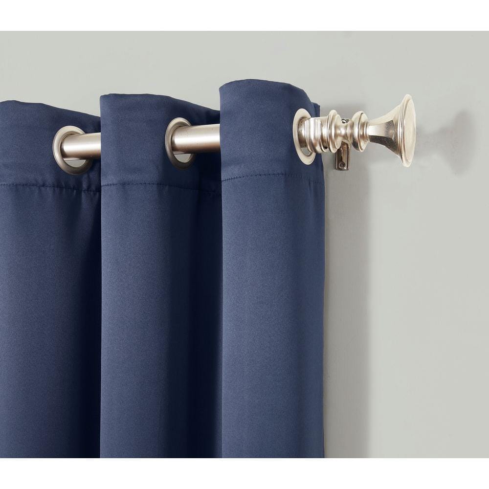 Navy Blackout Grommet Polyester Window Panel, 40" x 95"