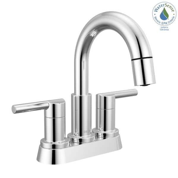 Delta Nicoli 4 in. Centerset Double Handle Pull-Down Spout