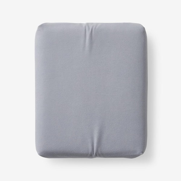 The Company Store Legends Luxury Legacy Velvet Flannel Platinum Solid Deep Pocket Queen Fitted Sheet