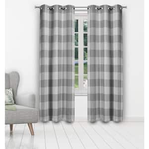 2 Panels of 56 x 14 Buffalo Plaid Rod Pocket Window Curtain Valances