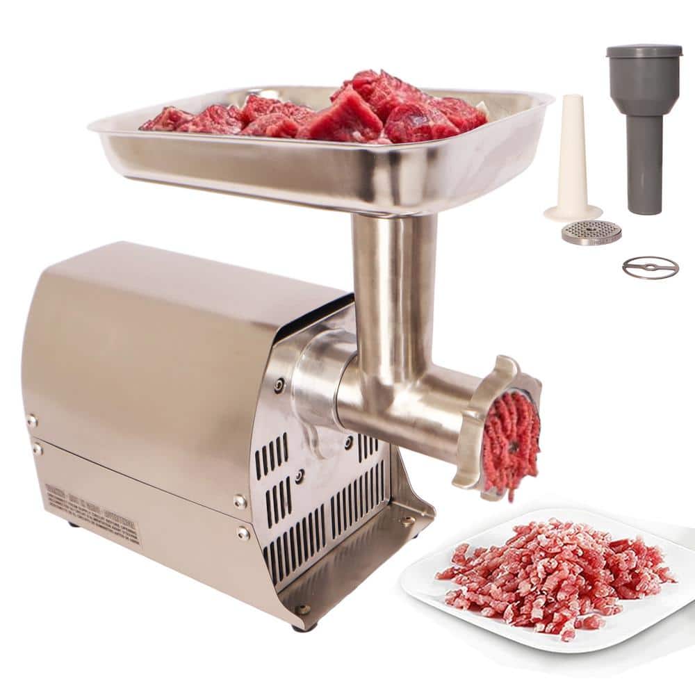 300-Watt Stainless Steel Meat Grinder Commercial Electric Meat with 4/6/8 m