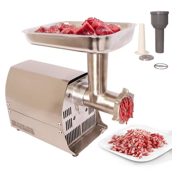 Unbranded 300-Watt Stainless Steel Meat Grinder Commercial Electric Meat with 4/6/8 mm Grinding Plates Stuffing Tubes