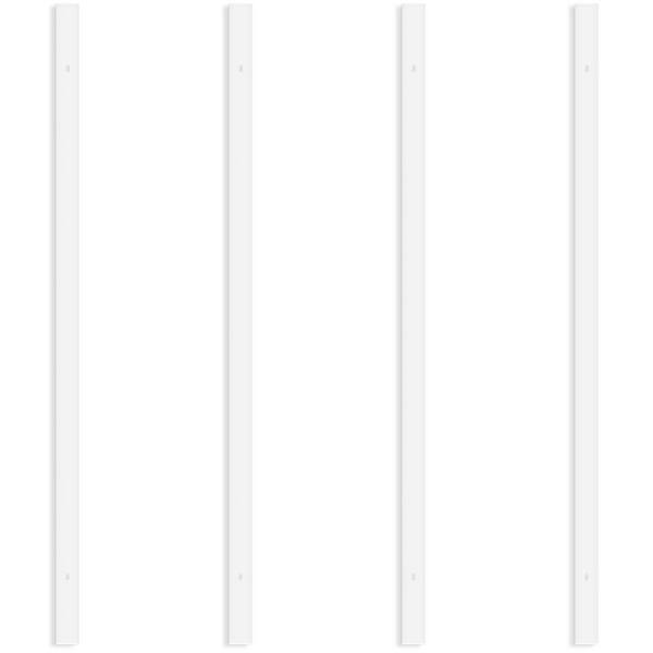 6FT H Track Lighting Rail, Single Circuit 120V H-Type Track System, Compatible with Standard H Track Heads White 4 Pack