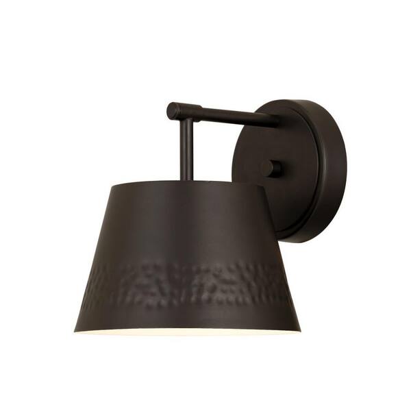 Filament Design 1 Light Matte Black Wall Sconce With Iron Shade Hd Te632749 - Iron Wall Sconce With Shade