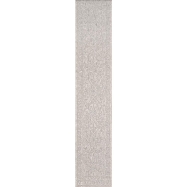 Erin Gates by Momeni Downeast Boothbay Grey 2 ft. 7 in. x 7 ft. 6 in. Indoor Outdoor Runner Rug