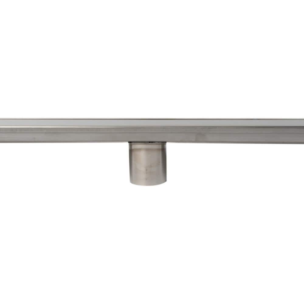 59'' Brushed Stainless Steel Linear Shower Drain with Solid Cover