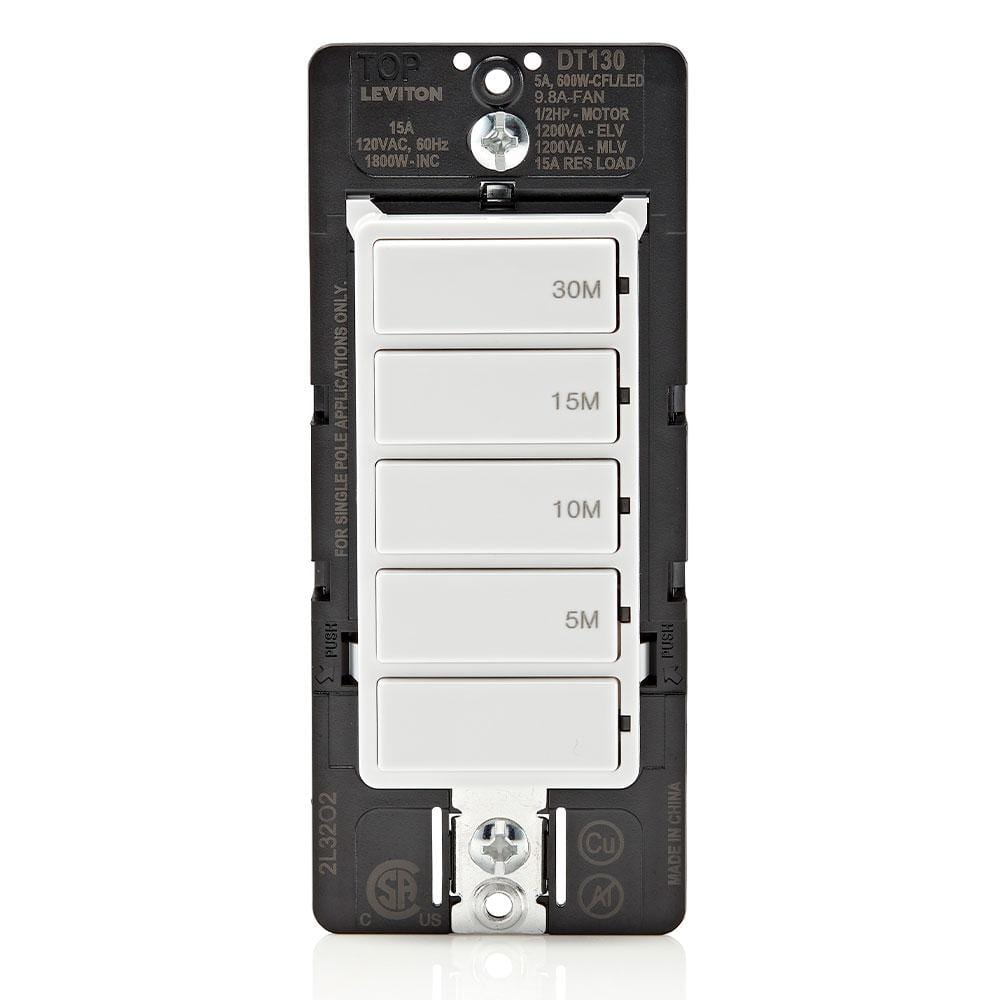 Leviton Decora 15 Amp 30-Minute Indoor In-Wall Timer Switch
