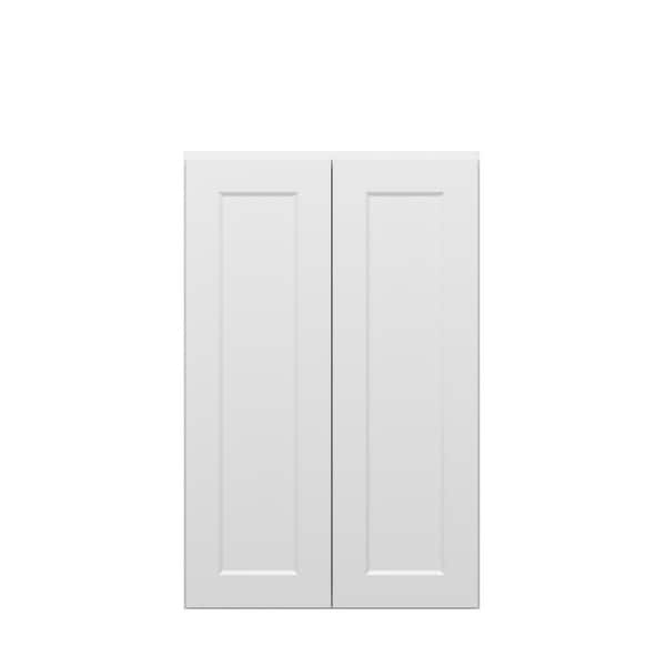 Norfolk Shaker 27 in. W x 42 in. H x 12 in. D in Painted White Plywood Assembled Wall Cabinet