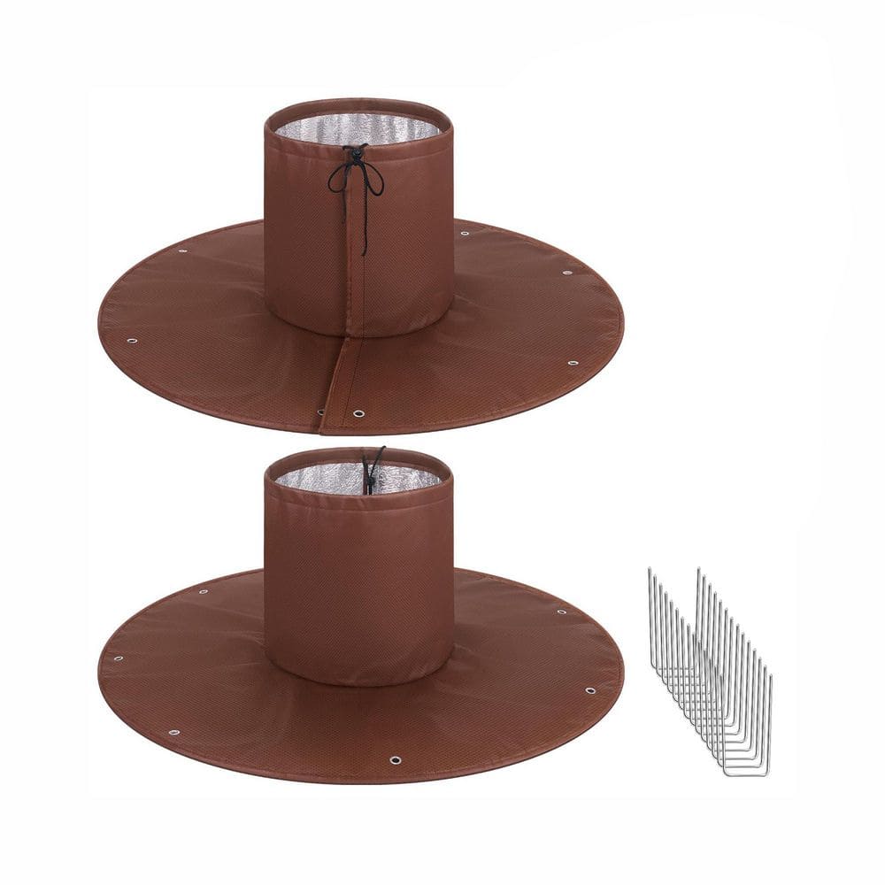 Brown Non-Woven 3-Layer Palm Tree Root Protector Plant Support Outdoor Tree Root Frost Cover 2-Pack price history on PriceWatchPro