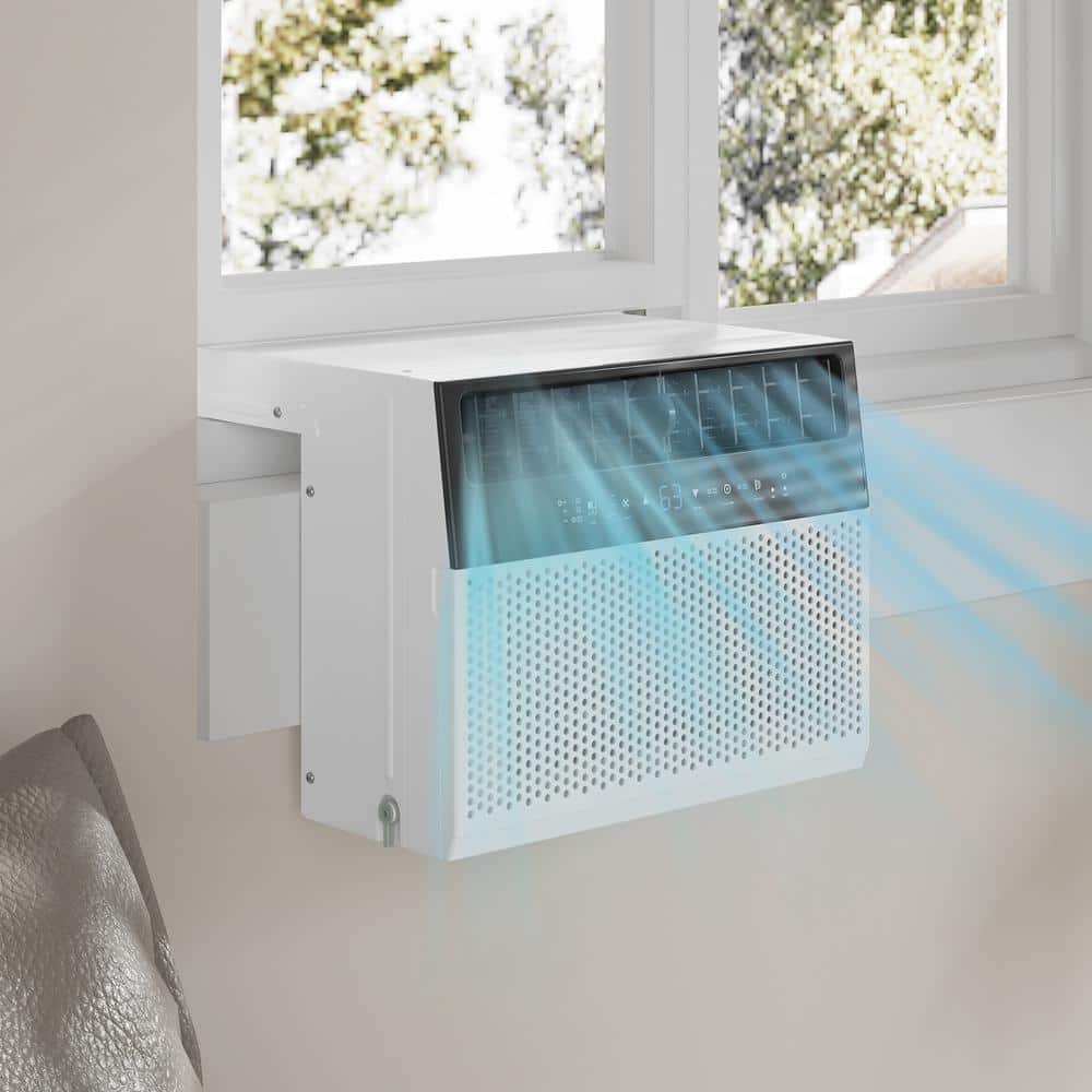 8000 BTU White Window Air Conditioner with Remote and WiFi