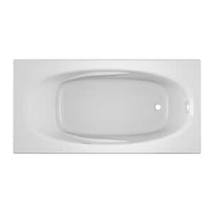 AMIGA PURE AIR 72 in. x 36 in. Acrylic Right-Hand Drain Rectangular Drop-In Air Bath Bathtub in White