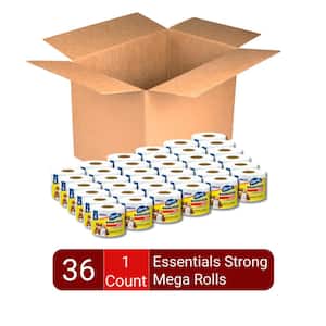 Essentials Strong Toilet Paper Rolls (36 Mega Rolls)