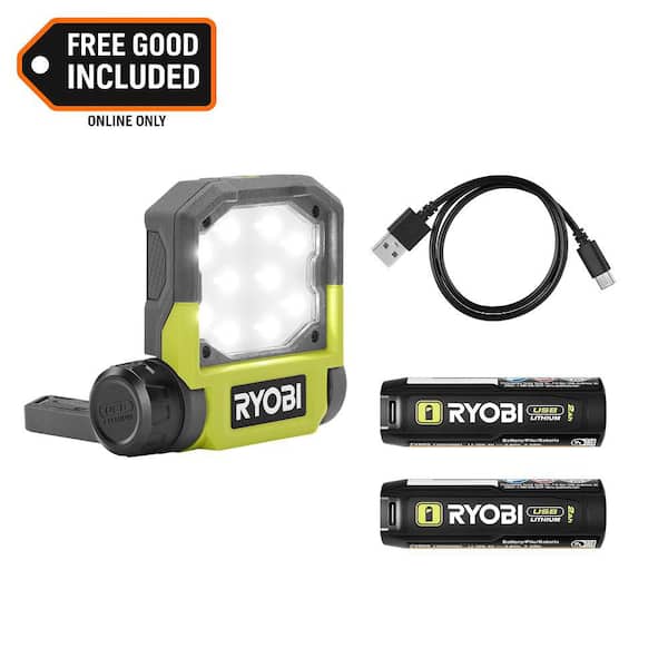 USB Lithium Flip Light Kit with USB Lithium 2.0Ah Rechargable Battery