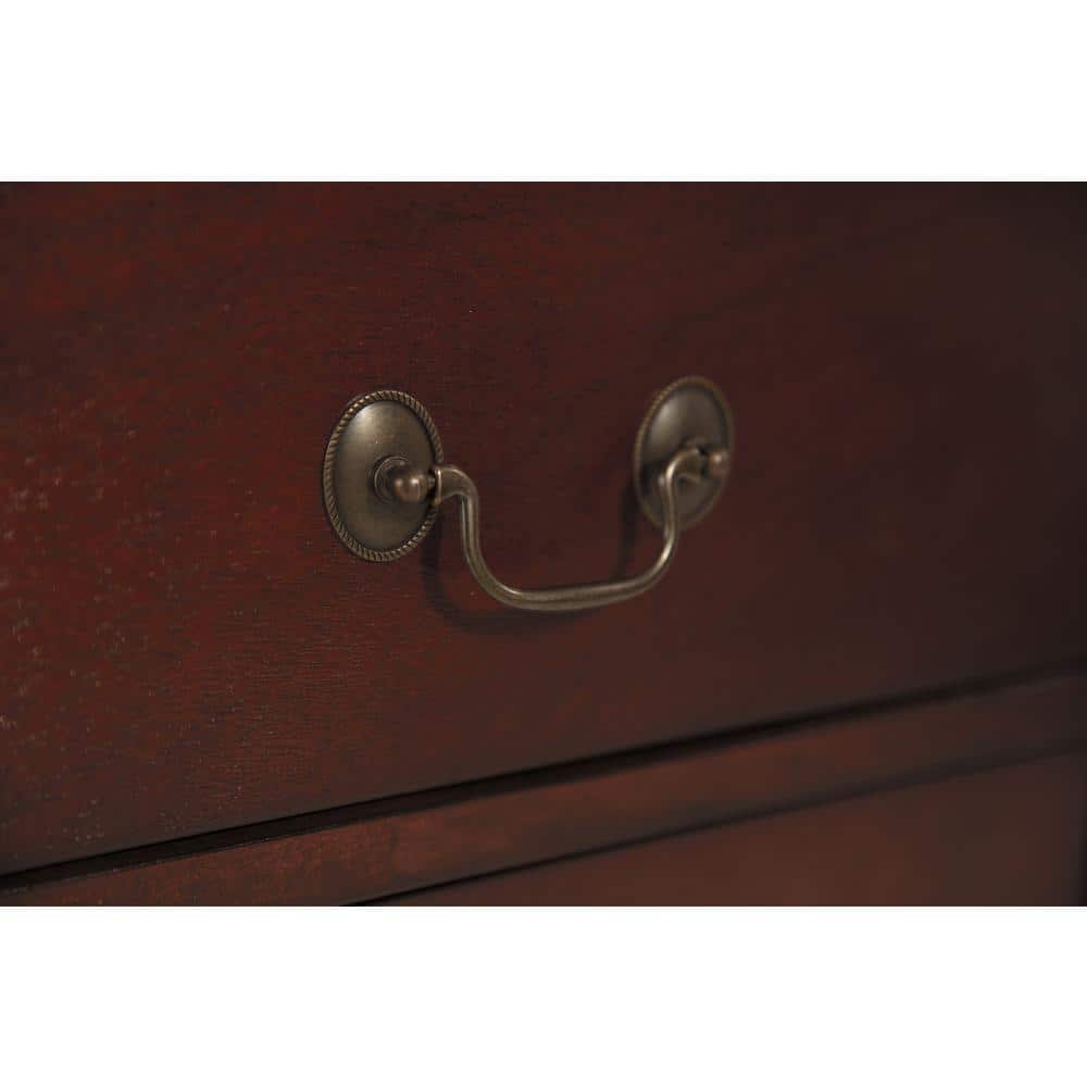 Alisdair Dark Brown Transitional 2-Drawer Nightstand
