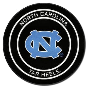 North Carolina Black 2 ft. Round Hockey Puck Accent Rug