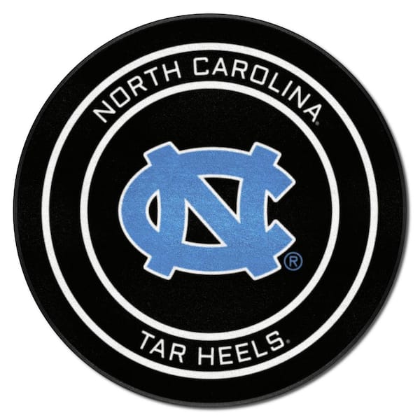 FANMATS North Carolina Black 2 ft. Round Hockey Puck Accent Rug 33196 ...