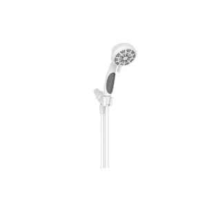 6-Spray Patterns with 1.8 GPM 3.8 in. Tub Wall Mount Handheld Shower Head in White with 60 in. PVC hose