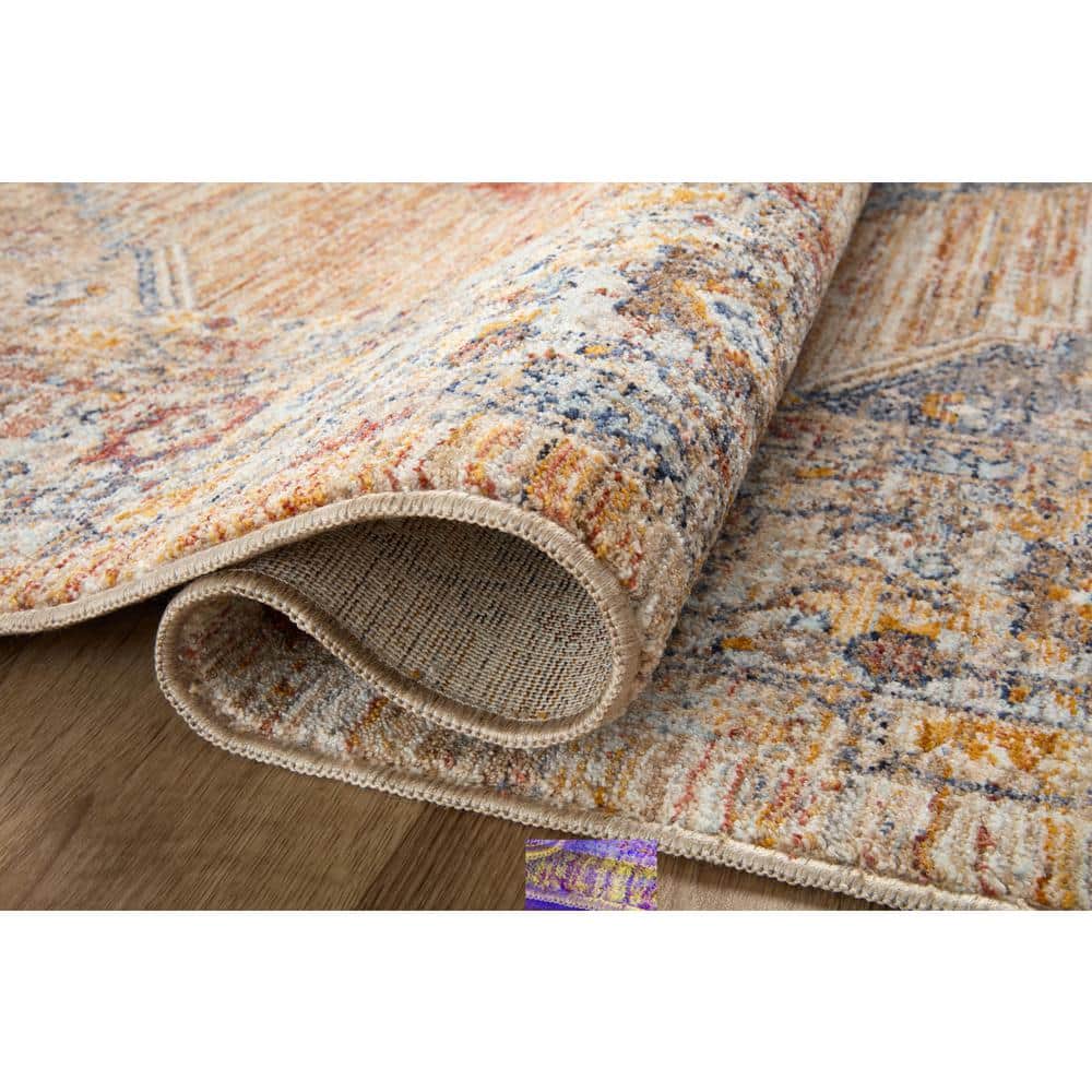Sorrento Vintage Blue 9'6" x 13'1" Power-Loomed Polyester Area Rug
