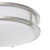 EnviroLite 12 in Brushed Nickel/White LED Ceiling Low-Profile Flushmount 