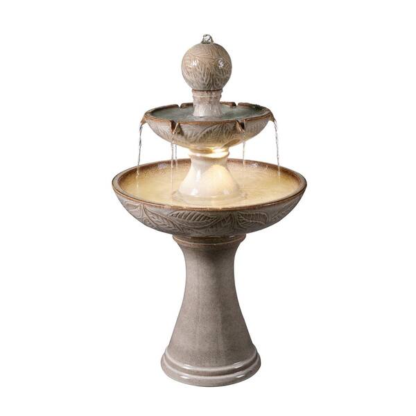 Manor Brook Sember Ceramic Outdoor Cascade Fountain MB100458 The Home