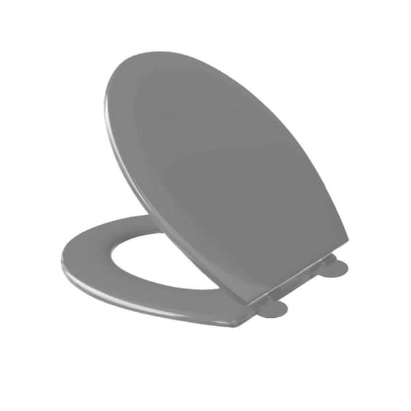 Round Soft-close Toilet Seat in Light Grey for T02