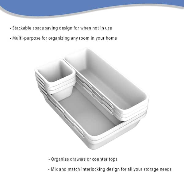 Jot, 5-piece set of interlocking desk drawer home/office organizing  containers
