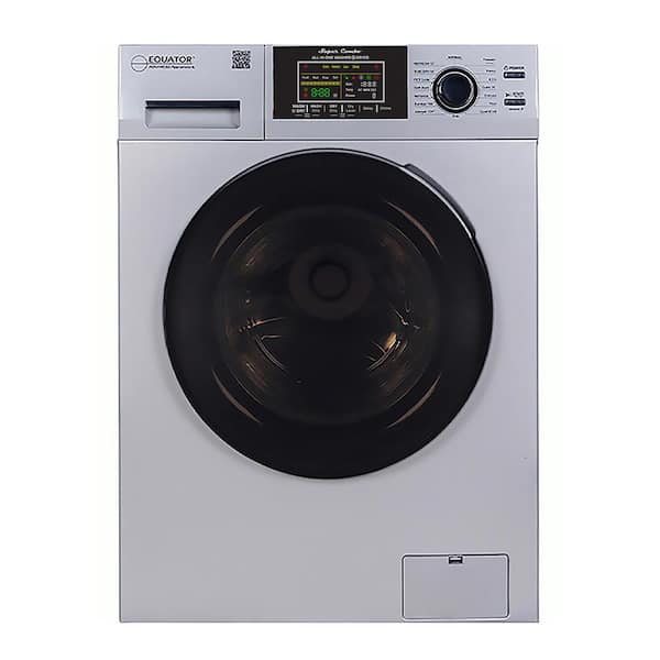 Unbranded 1.62 cu. Ft./15lbs Fully Built-in All-in-One Washer Dryer Combo Ventless 110V in Silver
