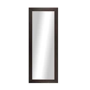 Modern Rustic ( 45.75 in. W x 31.75 in. H ) Wooden Espresso Wall Mirror