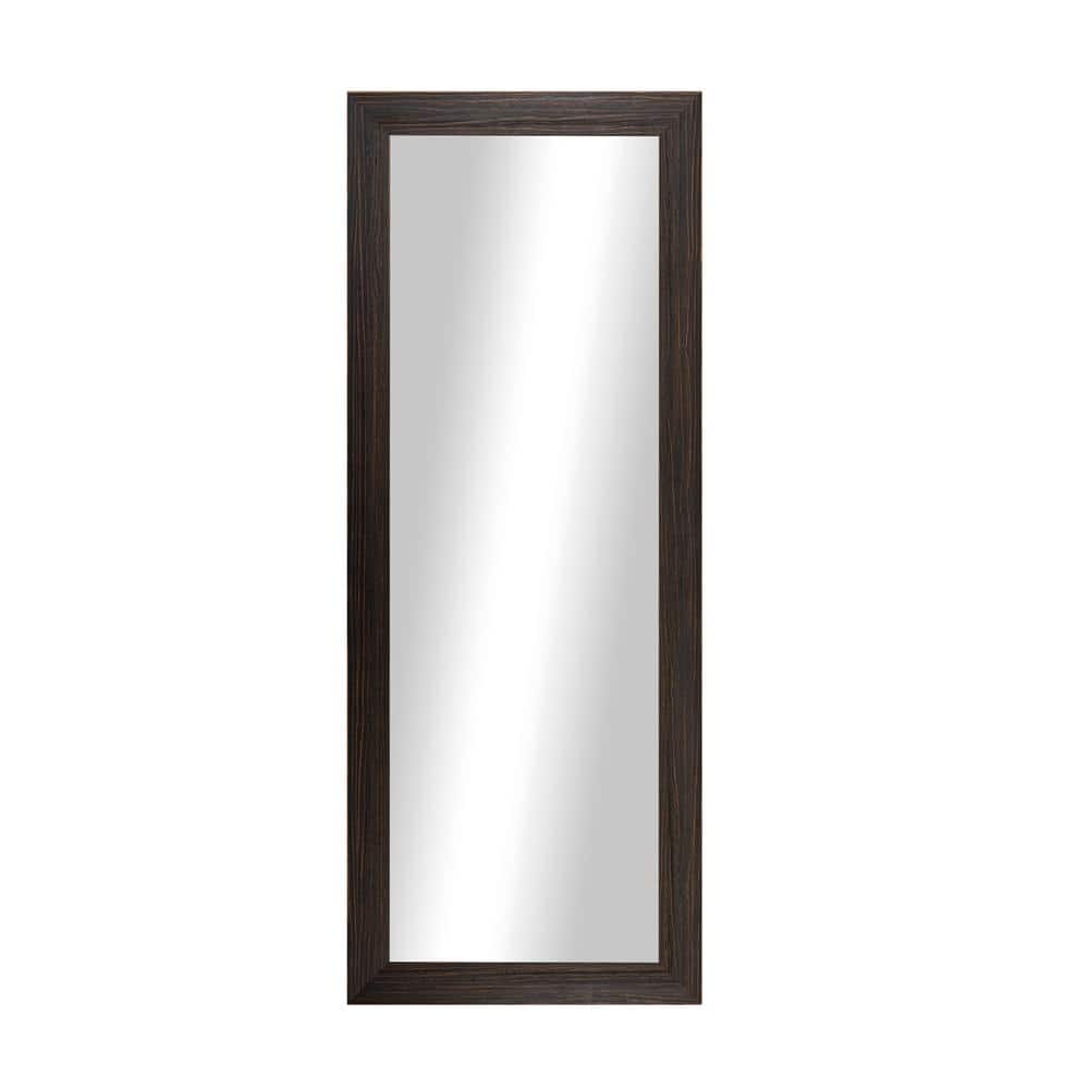 Modern Rustic ( 77.75 in. W x 32.25 in. H ) Wooden Espresso Wall Mirror