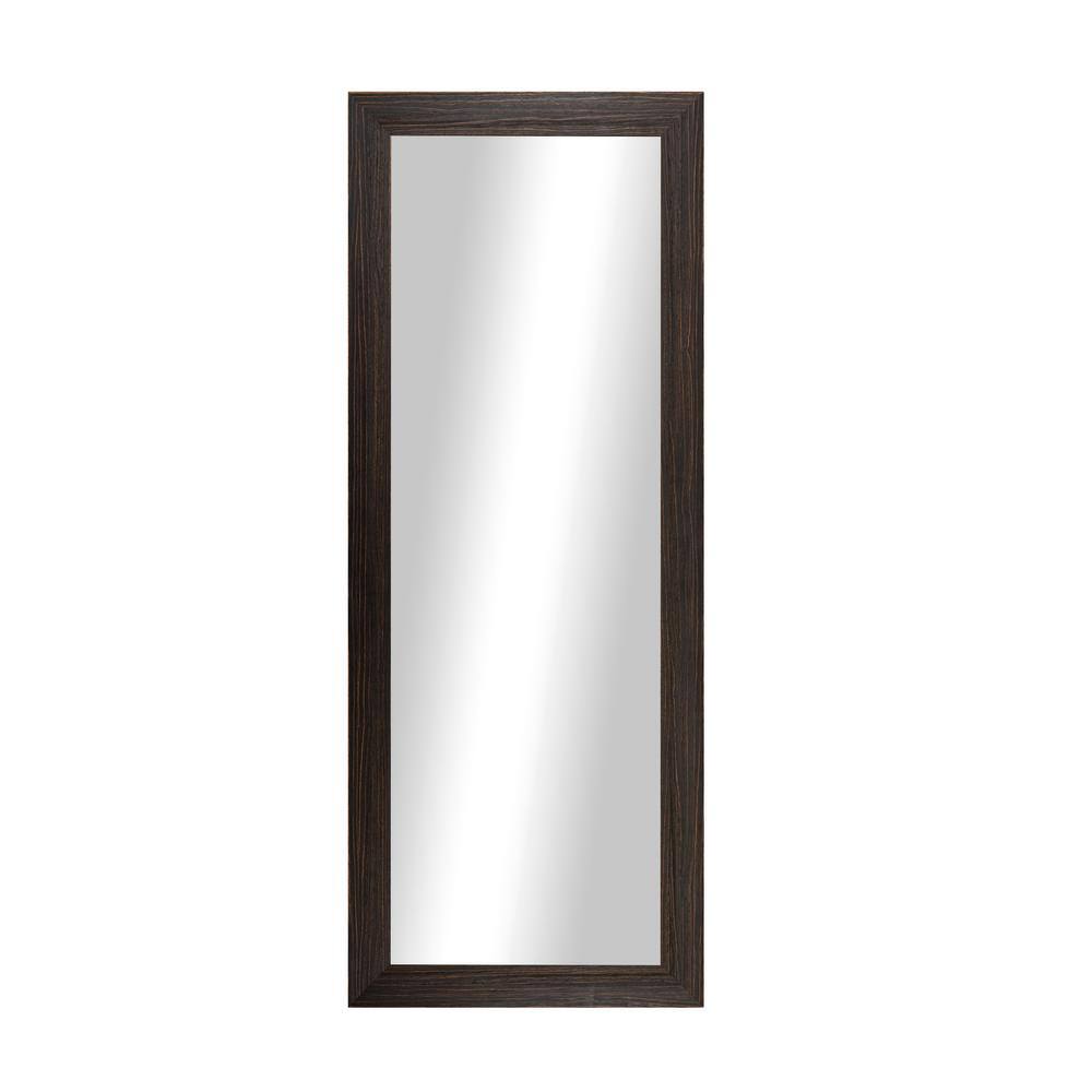 Modern Rustic ( 79.75 in. W x 32.25 in. H ) Wooden Espresso Wall Mirror