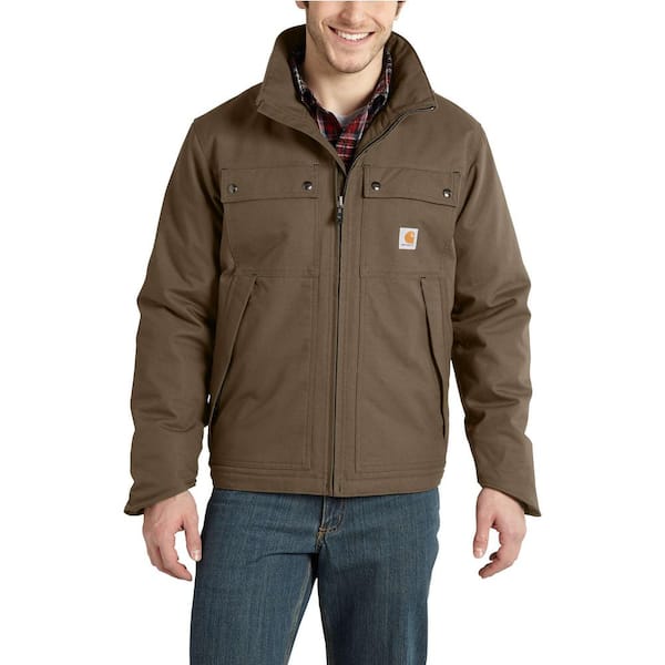 Carhartt Men's Medium Canyon Brown Cotton/Polyester Quick Duck Jefferson Traditional Jacket