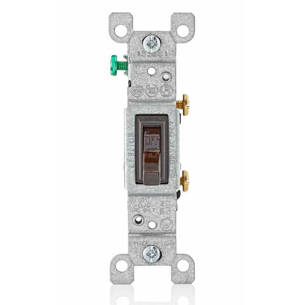 UPC 078477173701 product image for 15 Amp Single-Pole Toggle Specialty Switch, Brown | upcitemdb.com