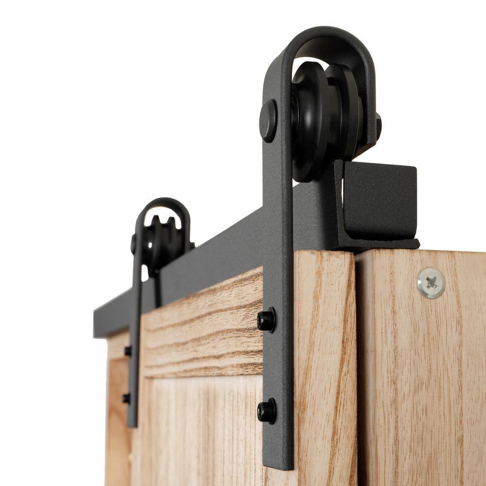 Natural Wood Barn Door Wall Organizer with Corkboard