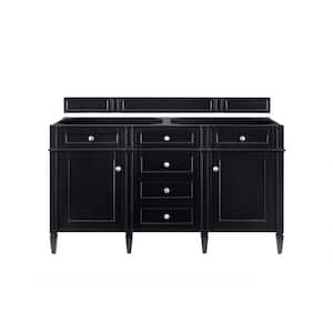 Brittany 58.8 in. W x 23 in. D x 32.8 in. H Double Bath Vanity CabinetWithout Top in Black Onyx