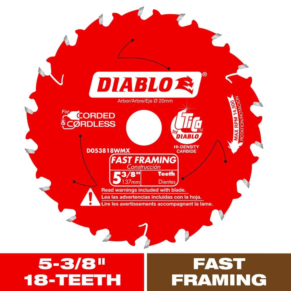 UPC 008925143598 product image for 5-3/8in. x 18-Teeth Fast Framing Circular Saw Blade for Wood | upcitemdb.com
