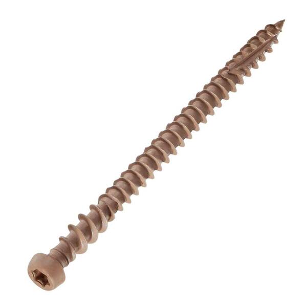 Unbranded #10 x 2-3/4 in. Cap-Tor xd Brown #34 Epoxy Coated Star Bugle-Head Composite Deck Screw (1750-Pack)