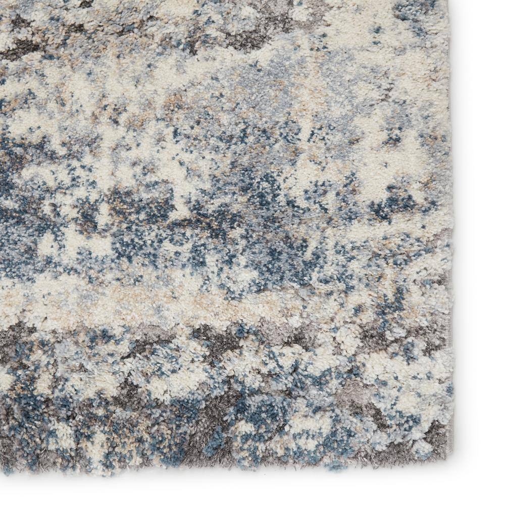 Benton Blue and Gray Abstract 8' x 10' Shag Rug