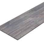 8 ft. L x 25.5 in. D, Acacia Butcher Block Standard Countertop in Dusk Grey with Square Edge