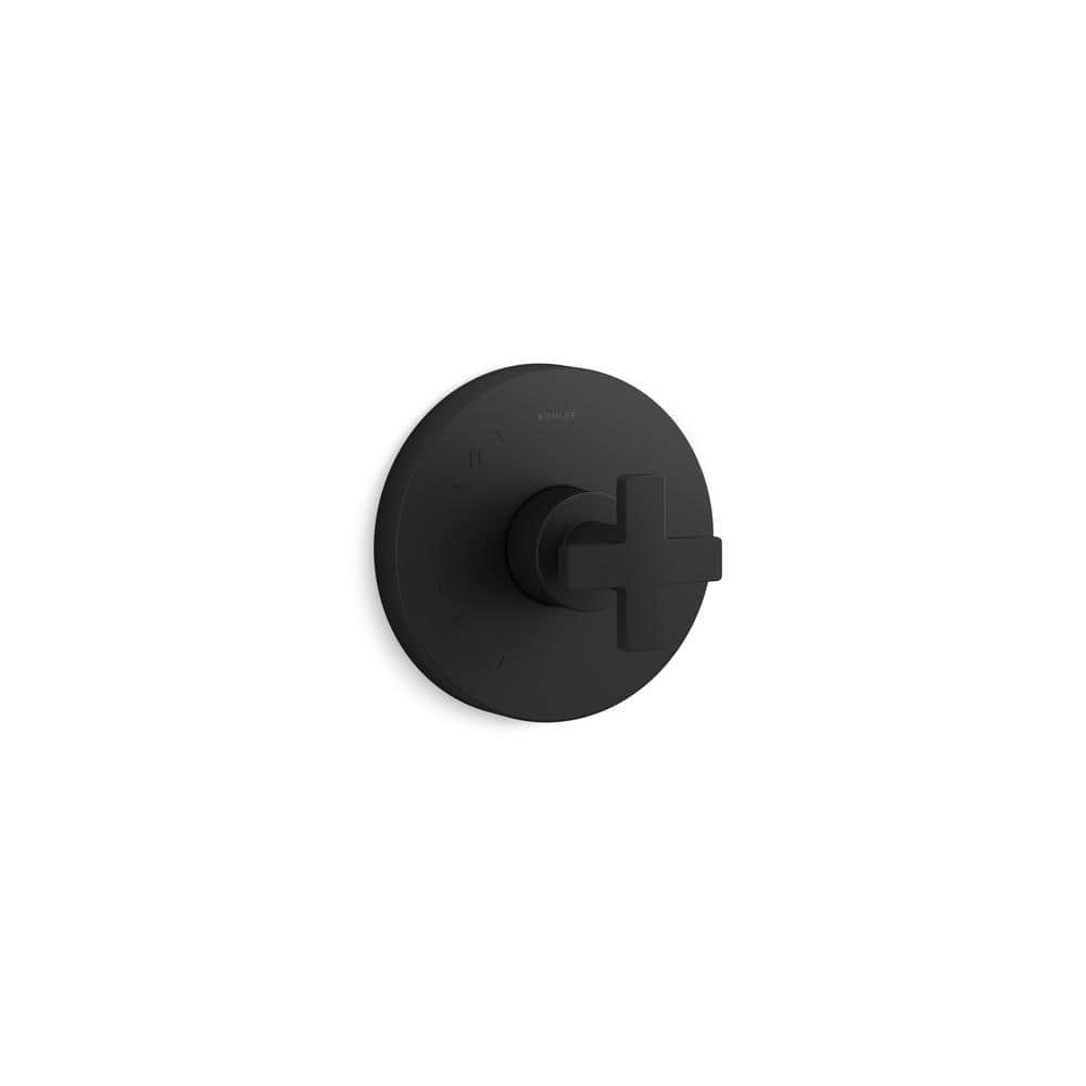 Composed 1-Handle Valve Trim with Cross Handle in Matte Black price history on PriceWatchPro