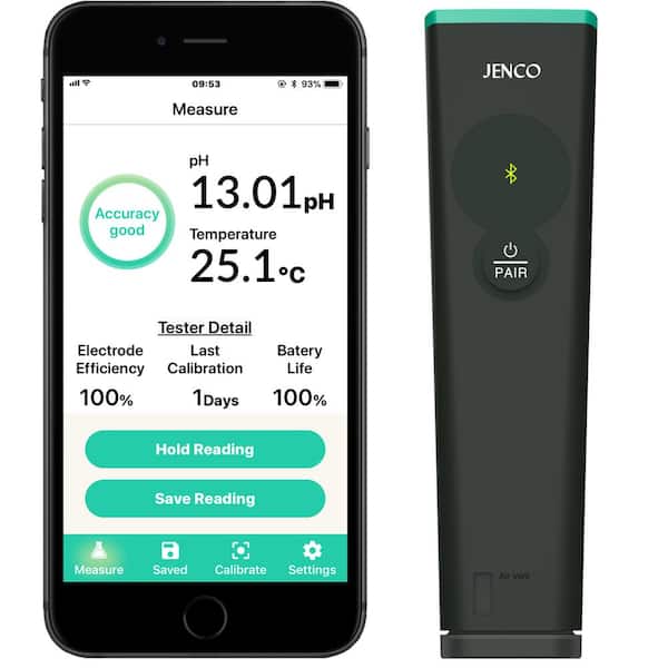 Jenco Waterproof Bluetooth Pool pH and Temperature Tester